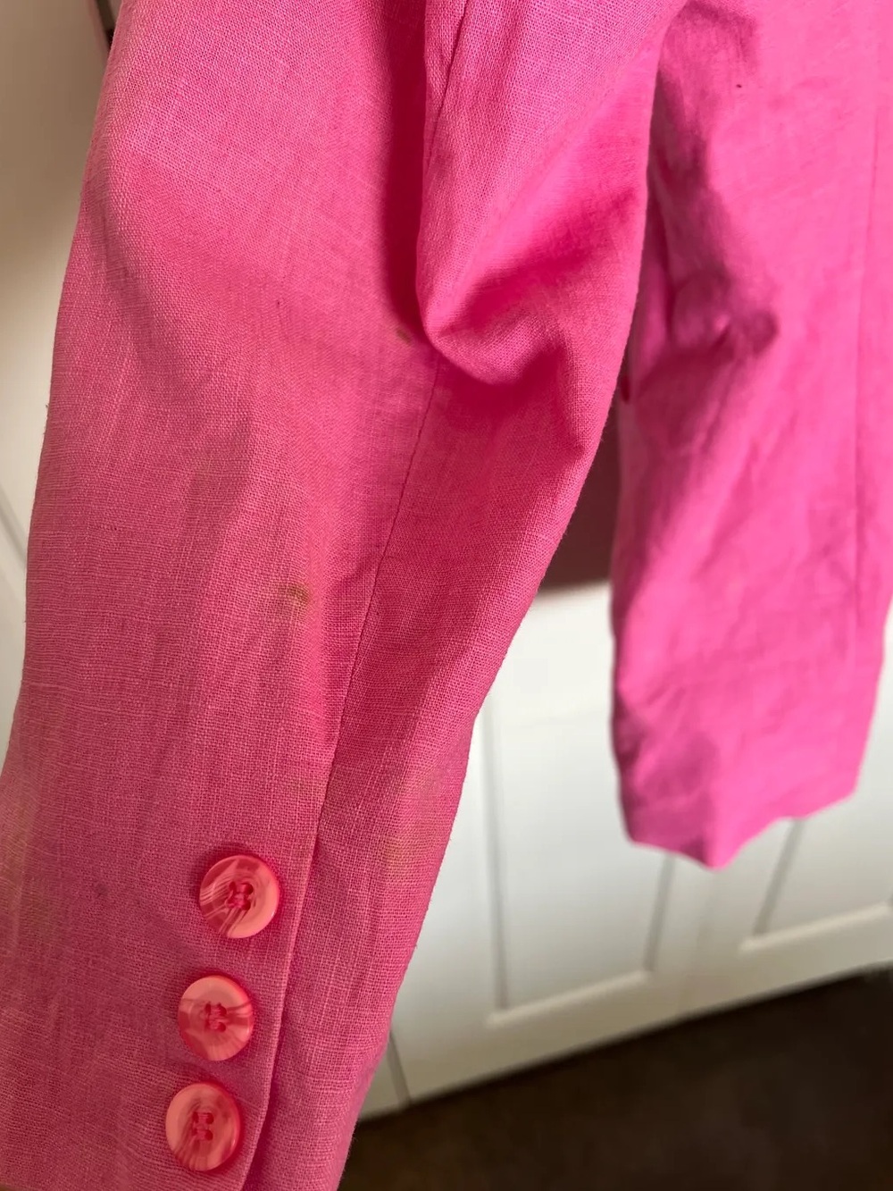 Vintage Pink Linen-Blend Blazer 🩷 - Picture 5 of 6